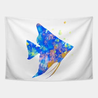 Angelfish Watercolor Painting Tapestry
