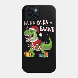 Fa Ra Ra Ra Ra Rawr Santa Dinosaur T Rex Funny Christmas Phone Case