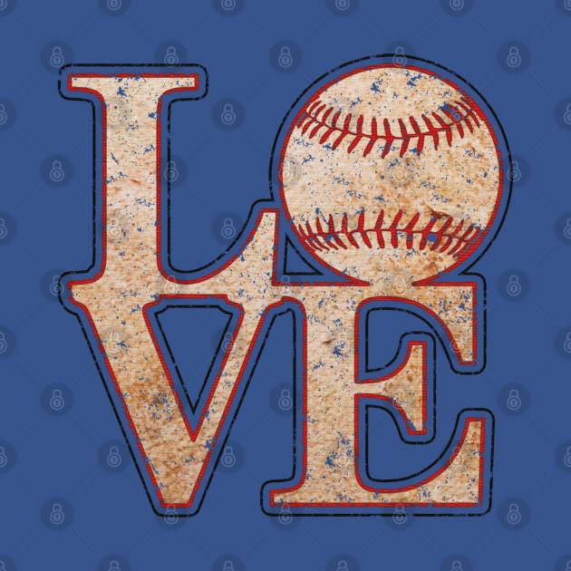 Discover LOVE BASEBALL MOM Vintage Distressed Baseball Textured Appearance - Love Baseball - T-Shirt