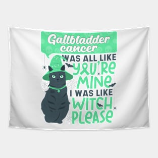 Funny Gallbladder Cancer Mine Witch Please Halloween Fur Cat Tapestry