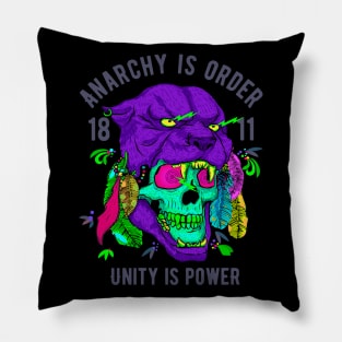 Unity is Power Pantera Skull Pillow