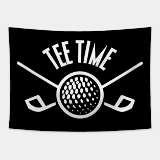 Golfers Tee Time Tapestry