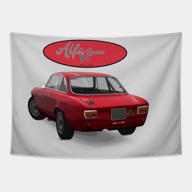 ALFA ROMEO GTA Back Tapestry by PjesusArt