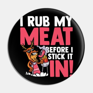 I rub my meat before i stick it bbq meat smoker Pin