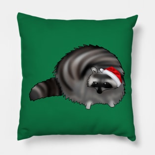 Christmas Raccoon Pillow