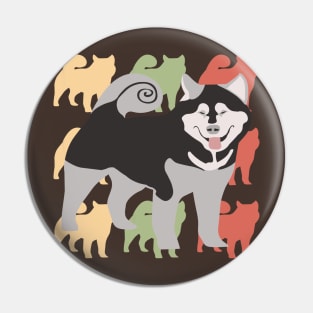 Huskey Dog Lover Pin