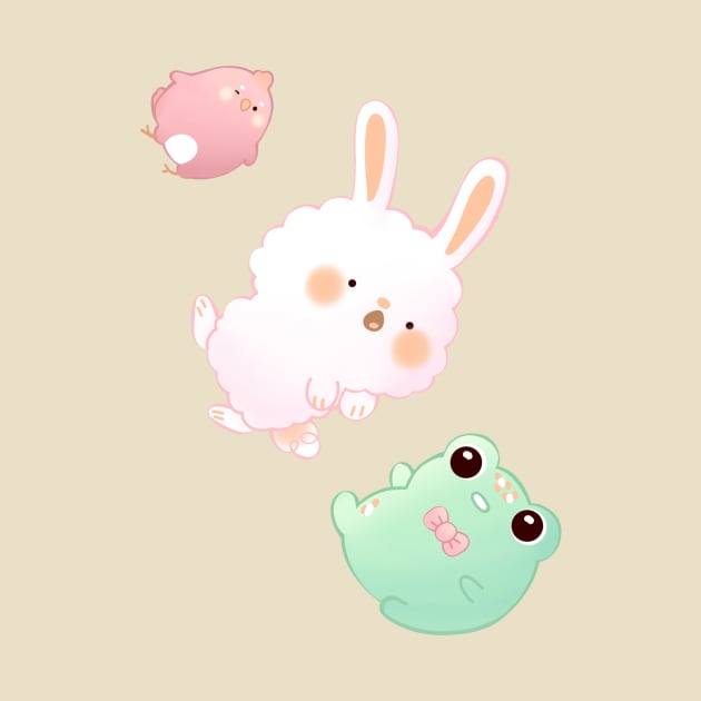 Falling Dango Animals by Rinco Ronki