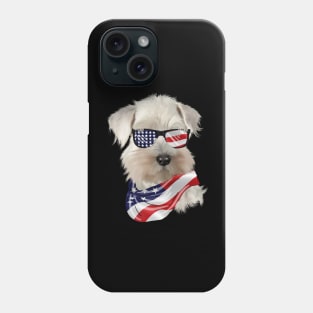 West Highland White Terrier Dog, USA Flag, American Dog Phone Case