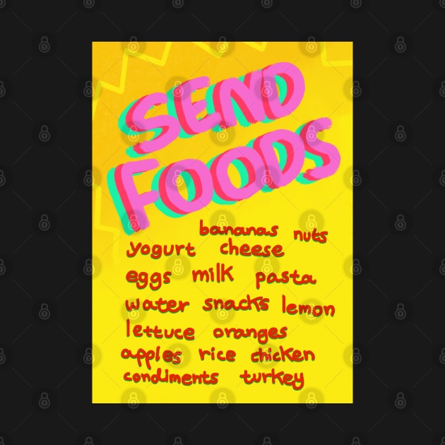 Send foods! Grocery list fridge magnet by KO-of-the-self