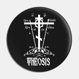 Eastern Orthodox Great Schema Golgotha Cross Theosis Pin