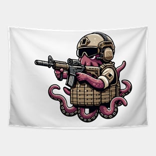 Tactical Octopus Adventure Tee: Where Intelligence Meets Style Tapestry