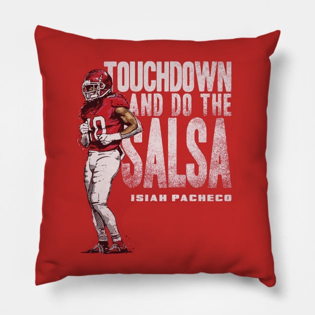 Isiah Pacheco Kansas City Salsa Dance Pillow by Chunta_Design