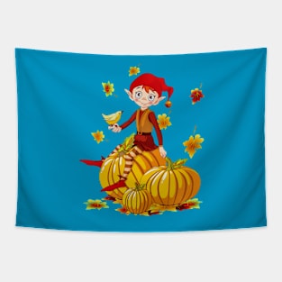 Fall Elf Tapestry