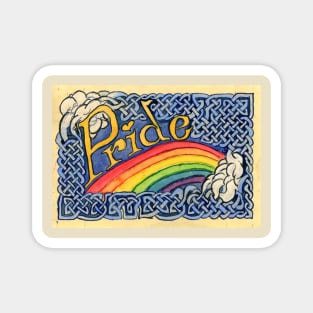 Pride Knotwork in Ink and Watercolor Magnet