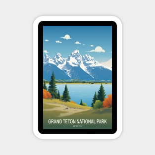 Grand Teton National Park Travel Poster Magnet