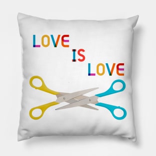 SCISSORS PRIDE, LOVE IS LOVE (Model 1) Pillow