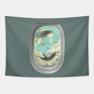 Flying whales Tapestry