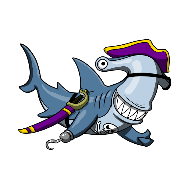 Hammerhead Shark Pirate by underheaven