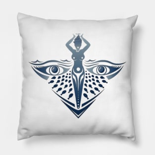 Blue Mermaid - Fish Eyes Pillow