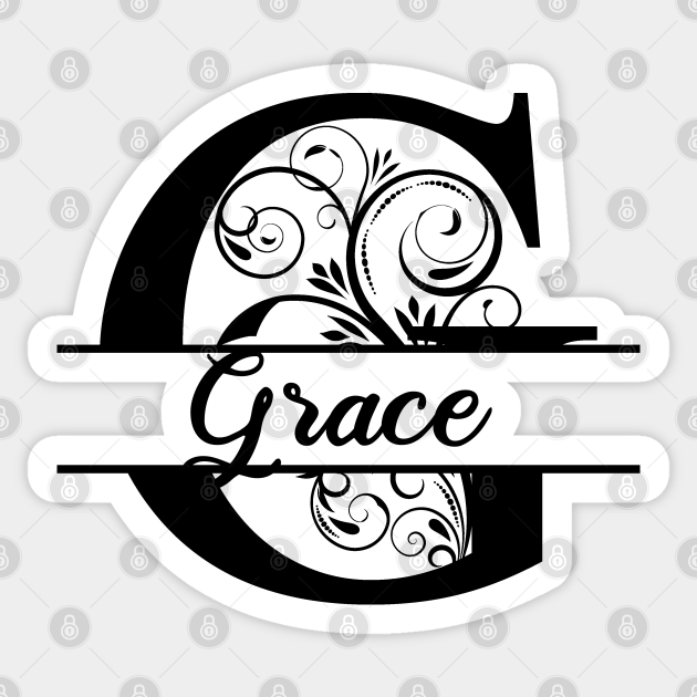Personalized Name Monogram G Grace Letter G Monogram G Sticker Teepublic We offer the gift of letter g logo designs including creative, minimal and ornamental logos. personalized name monogram g grace letter g