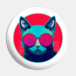 Pop Art Kitten || Vector Art Cat Pin