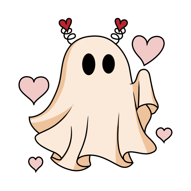 Ghost Retro Valentines Day by Nessanya