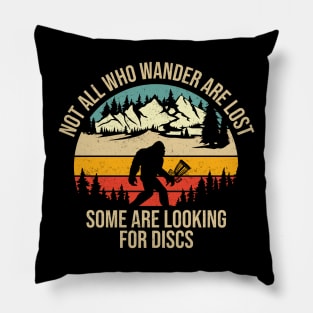 Funny Disc Golf Basket Wandering Art For Disc Golf Players Pillow