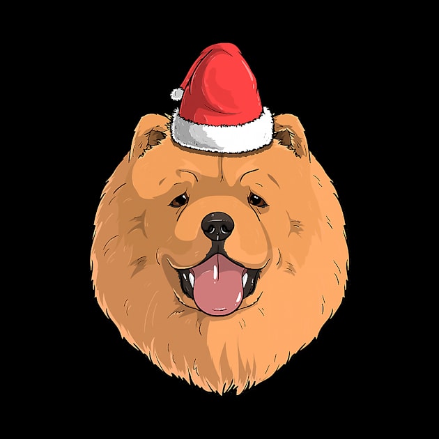 Chow Chow Dog Santa Claus Hat Christmas by IainDodes