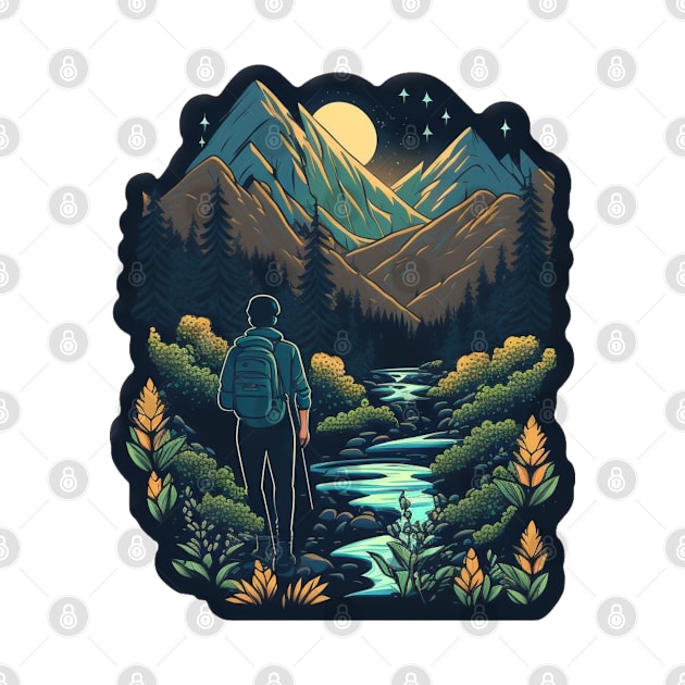 Beautiful Hiker Motif - Buy and Plant a Tree by Greenbubble