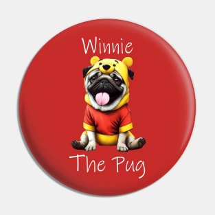 winnie the pug pencil style Pin
