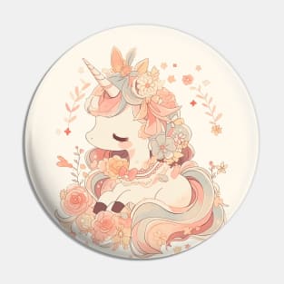 Unicorn Kawaii Adorable Illustration Pin