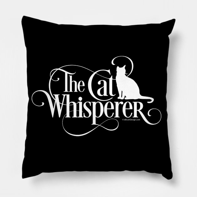 The Cat Whisperer Pillow by eBrushDesign