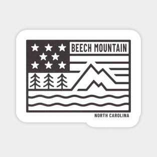 Visiting NC Mountain Cities Beech Mountain, NC Flag Magnet