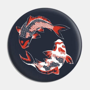 Koi Duo - White Pin