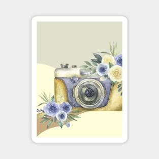 Hand Painted Photo Camera Magnet