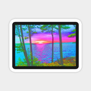 Cottage Sunset at Lake CatchaComa,-Available As Art Prints-Mugs,Cases,Duvets,T Shirts,Stickers,etc Magnet