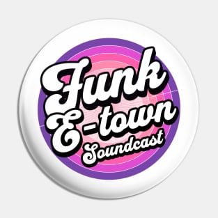 FUNK E-TOWN SOUNDCAST  - Staged Gradient Logo (purple/pink) Pin