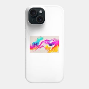 Modern Contemporary Abstract Watercolor Colorful Multicolored Cosmic Splash Galaxy Phone Case