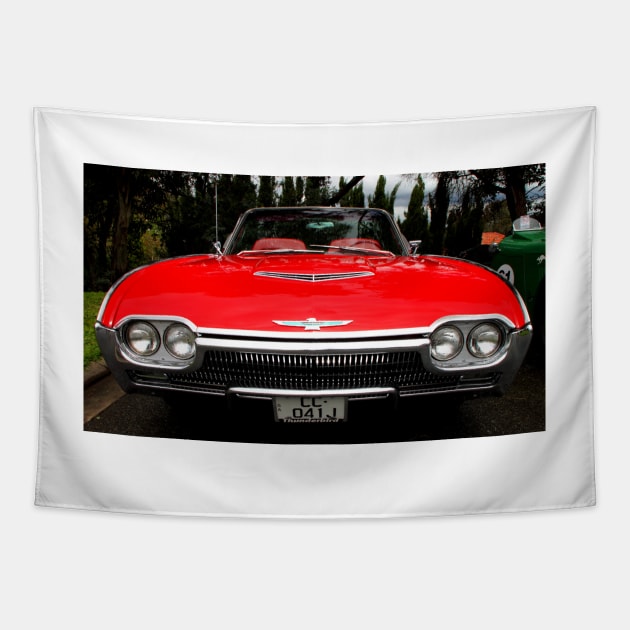 Ford Thunderbird 1963 Model Front End Tapestry by Carole-Anne