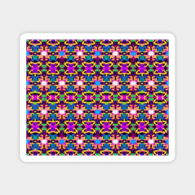 Seamless Pattern Bright and Bold Magnet by CuddlyChimera