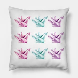 Fun Watercolor Gems pattern Pillow
