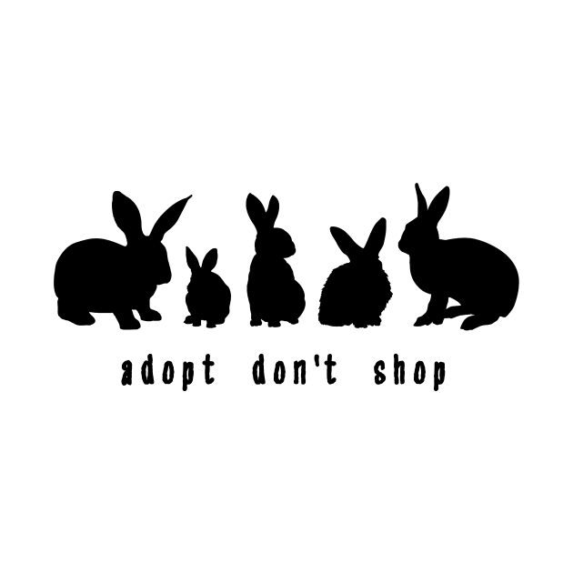 Adopt Don't Shop - Bunny Edition (Unisex Black) by Adopt Don't Shop