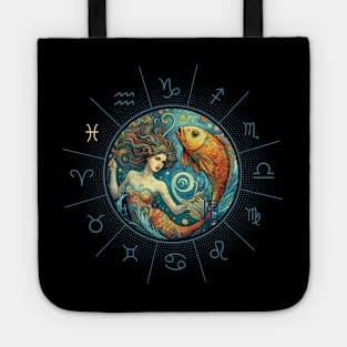 ZODIAC Pisces - Astrological PISCES - PISCES - ZODIAC sign - Van Gogh style - 12 Tote