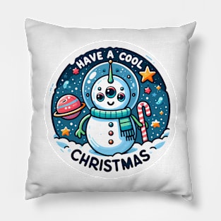 Alien Snowman Pillow