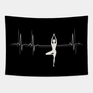 Heartbeat Yoga - I love to practice yoga Tapestry