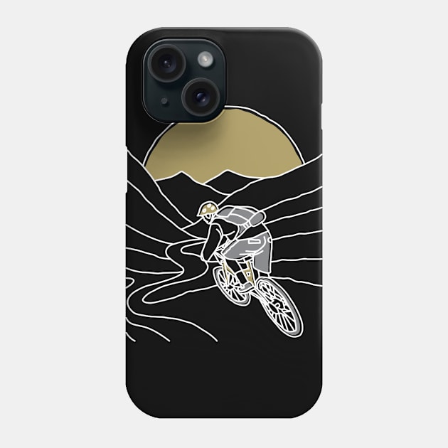 Mountain Biker (Dark Color) Phone Case by quilimo