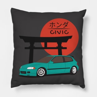 Civic eg6 illustration Pillow