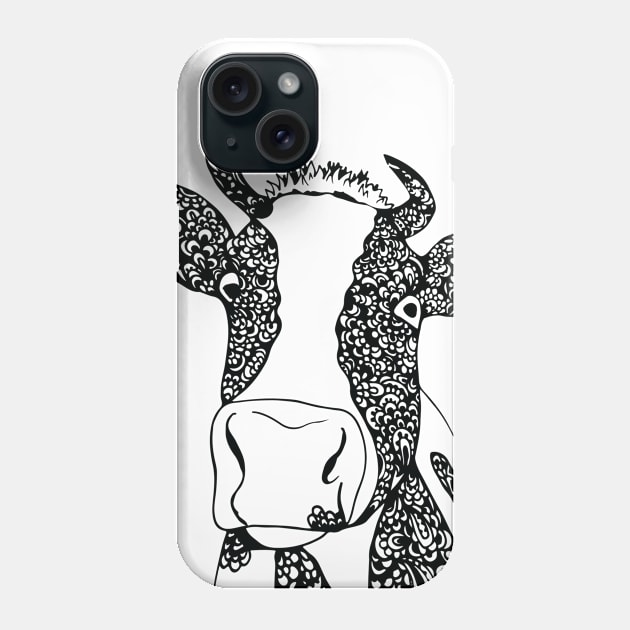 Cow Phone Case by HayleyLaurenDesign