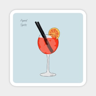 Aperol Spritz Cocktail Summer Drink Magnet