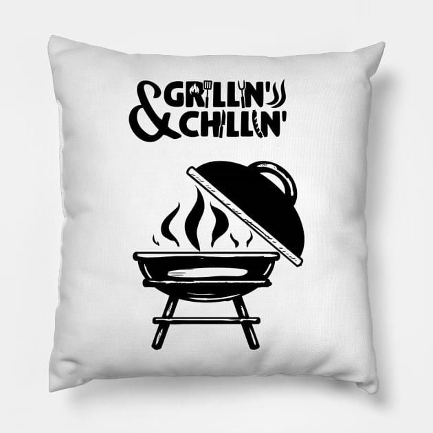 Grilling & Chillin Bbq season Pillow by Fun Planet